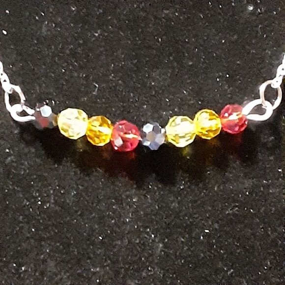 Handmade Jewelry - Handmade Multicolored Crystal Necklace 18"